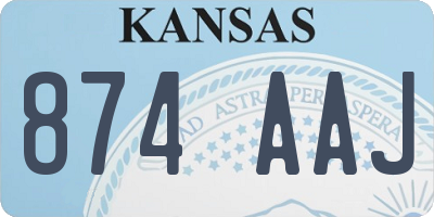 KS license plate 874AAJ