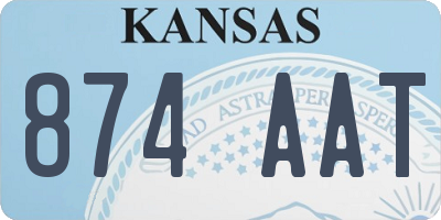 KS license plate 874AAT