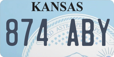 KS license plate 874ABY