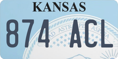 KS license plate 874ACL