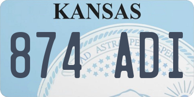 KS license plate 874ADI