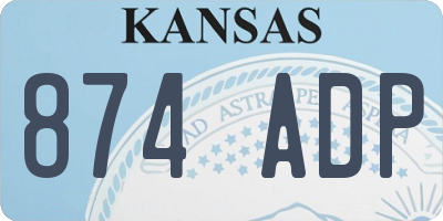 KS license plate 874ADP