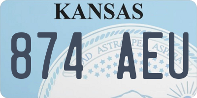 KS license plate 874AEU