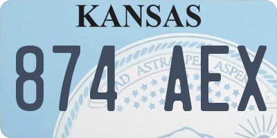 KS license plate 874AEX