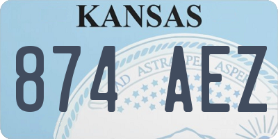 KS license plate 874AEZ