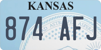 KS license plate 874AFJ