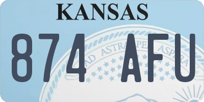 KS license plate 874AFU