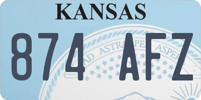 KS license plate 874AFZ