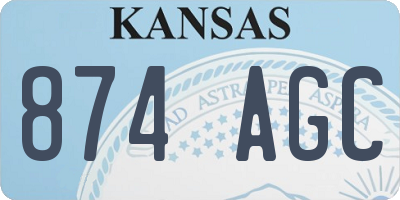 KS license plate 874AGC
