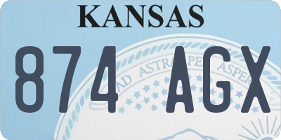 KS license plate 874AGX