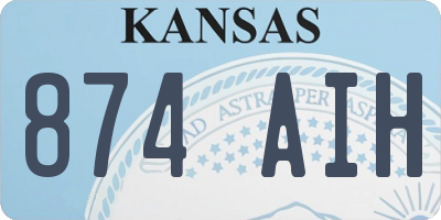 KS license plate 874AIH