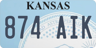 KS license plate 874AIK