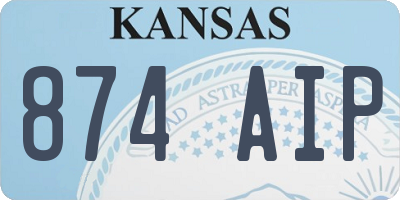 KS license plate 874AIP