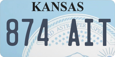 KS license plate 874AIT