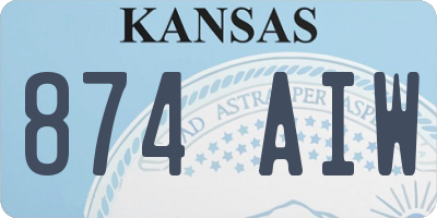 KS license plate 874AIW