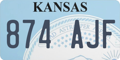 KS license plate 874AJF