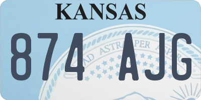 KS license plate 874AJG