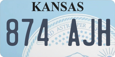 KS license plate 874AJH