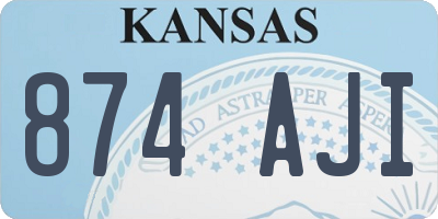 KS license plate 874AJI