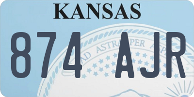 KS license plate 874AJR