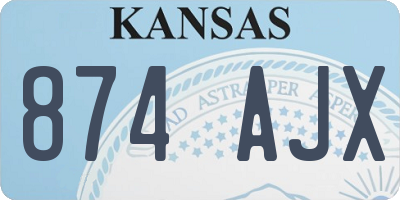KS license plate 874AJX