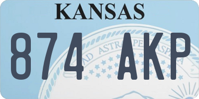 KS license plate 874AKP