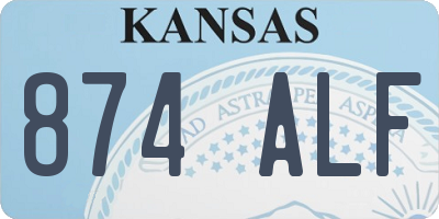 KS license plate 874ALF