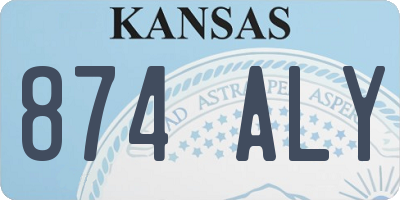 KS license plate 874ALY