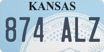 KS license plate 874ALZ