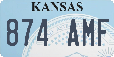 KS license plate 874AMF