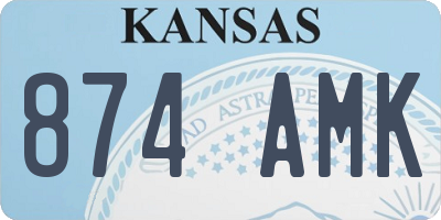 KS license plate 874AMK