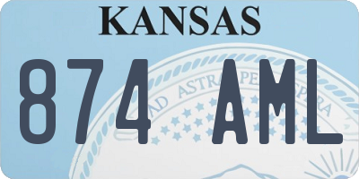 KS license plate 874AML