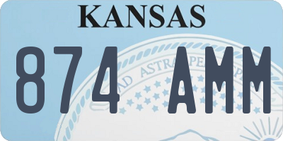 KS license plate 874AMM