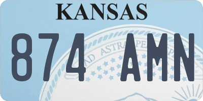 KS license plate 874AMN