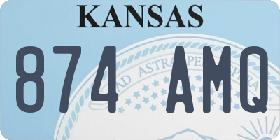 KS license plate 874AMQ