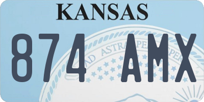 KS license plate 874AMX