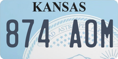KS license plate 874AOM