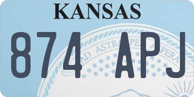 KS license plate 874APJ
