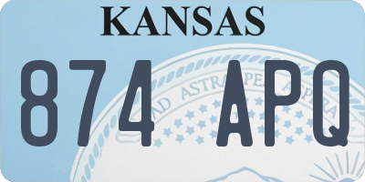 KS license plate 874APQ