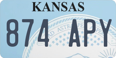 KS license plate 874APY