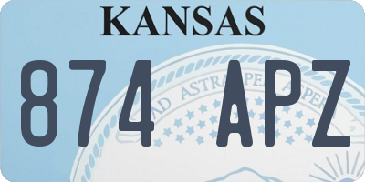 KS license plate 874APZ