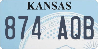 KS license plate 874AQB