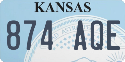 KS license plate 874AQE