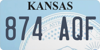 KS license plate 874AQF