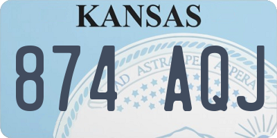 KS license plate 874AQJ