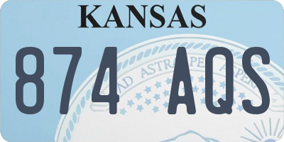 KS license plate 874AQS