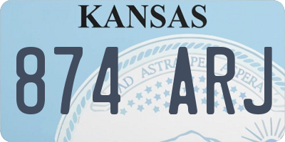 KS license plate 874ARJ