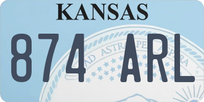 KS license plate 874ARL