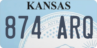 KS license plate 874ARQ