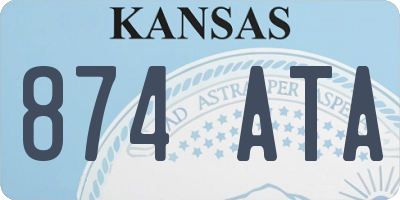 KS license plate 874ATA